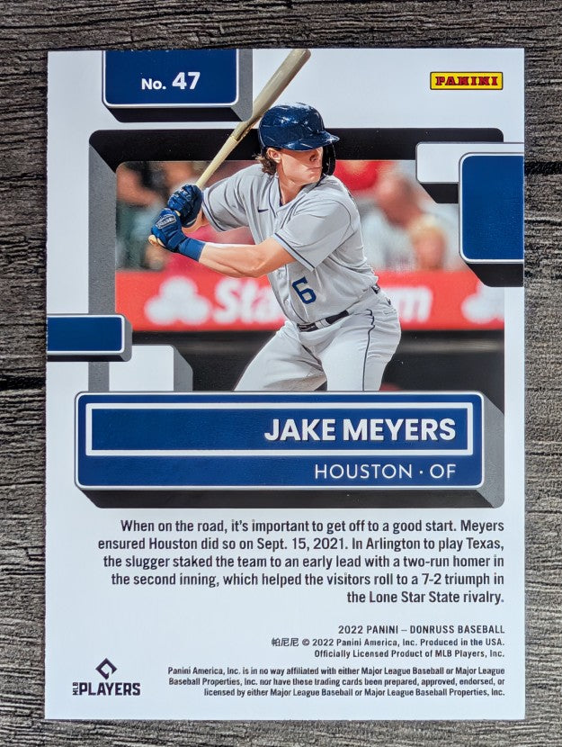 2022 Donruss #47 Jake Meyers RR RC