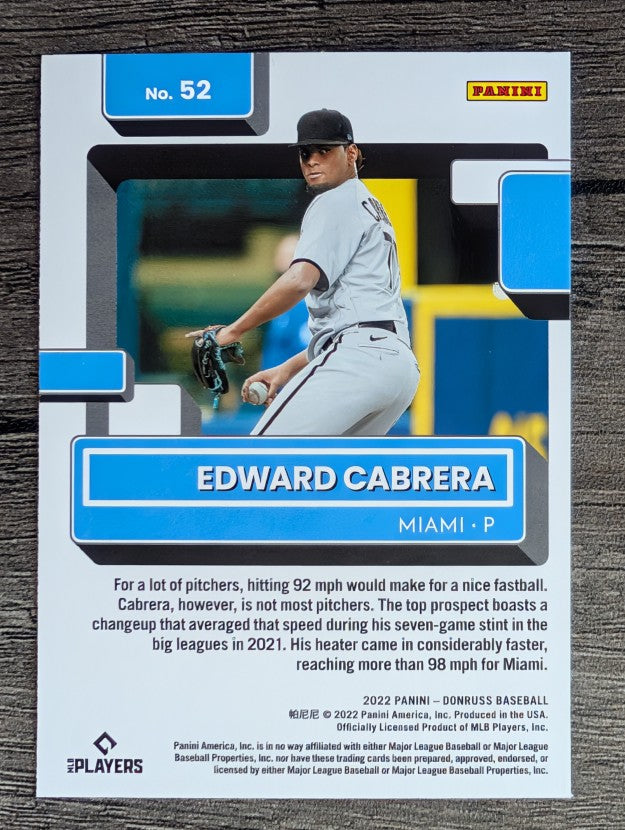 2022 Donruss #52 Edward Cabrera RR RC