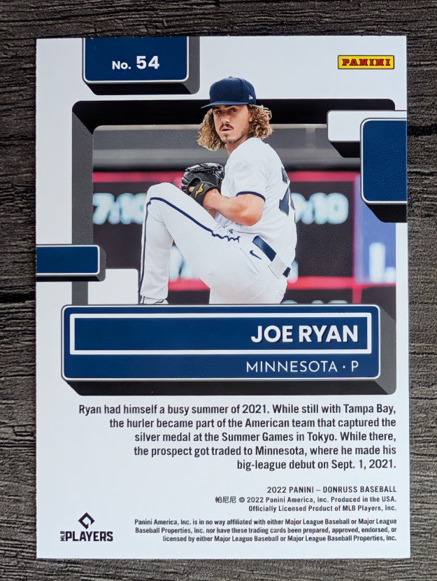 2022 Donruss #54 Joe Ryan RR RC