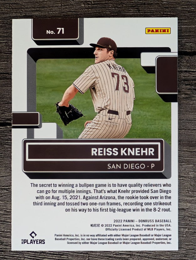 2022 Donruss #71 Reiss Knehr RR RC