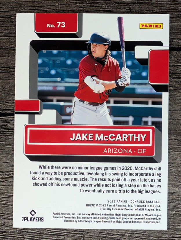 2022 Donruss #73 Jake McCarthy RR RC