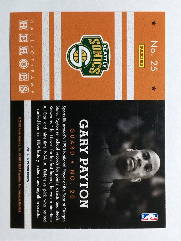 2013-14 Hoops Hall of Fame Heroes #25 Gary Payton