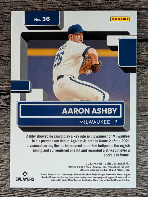 2022 Donruss #36 Aaron Ashby RR RC