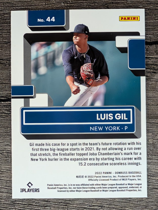 2022 Donruss #44 Luis Gil RR RC