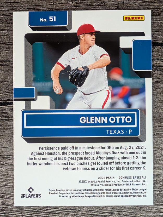 2022 Donruss #51 Glenn Otto RR RC