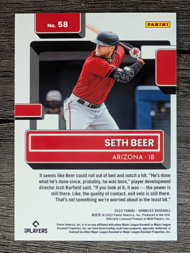 2022 Donruss #58 Seth Beer RR RC