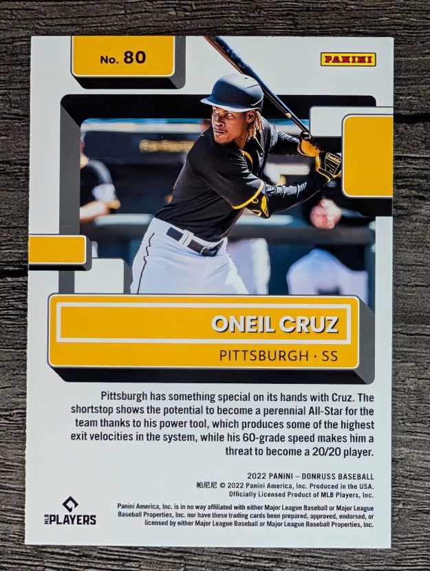 2022 Donruss #80 Oneil Cruz RR RC