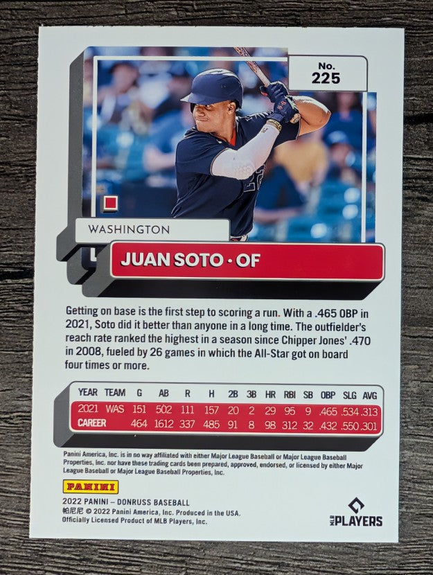 2022 Donruss Variations #225 Juan Soto