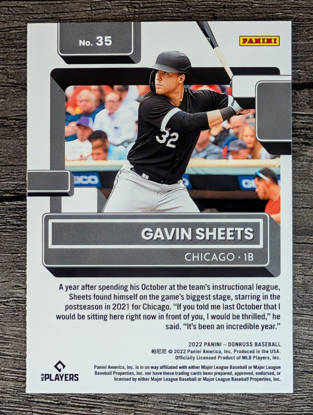 2022 Donruss #35 Gavin Sheets RR RC