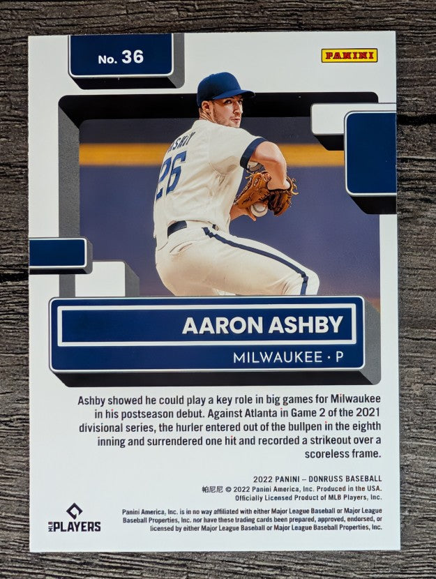 2022 Donruss #36 Aaron Ashby RR RC