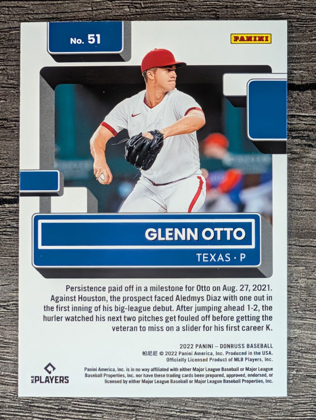 2022 Donruss #51 Glenn Otto RR RC