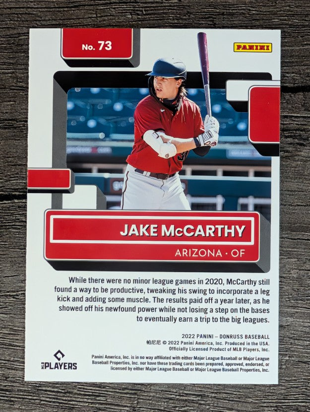 2022 Donruss #73 Jake McCarthy RR RC