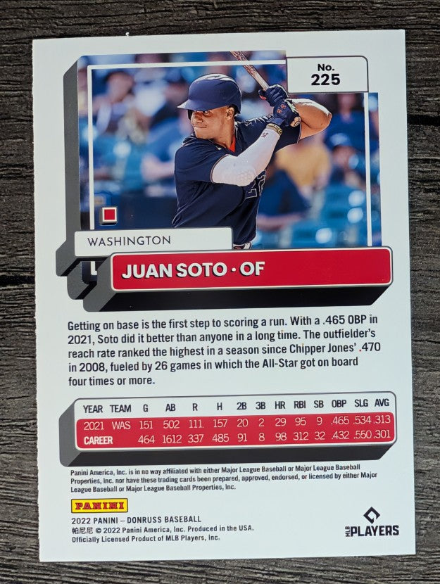2022 Donruss Variations #225 Juan Soto