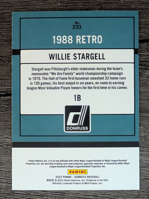 2022 Donruss Variations #233 Willie Stargell RETRO