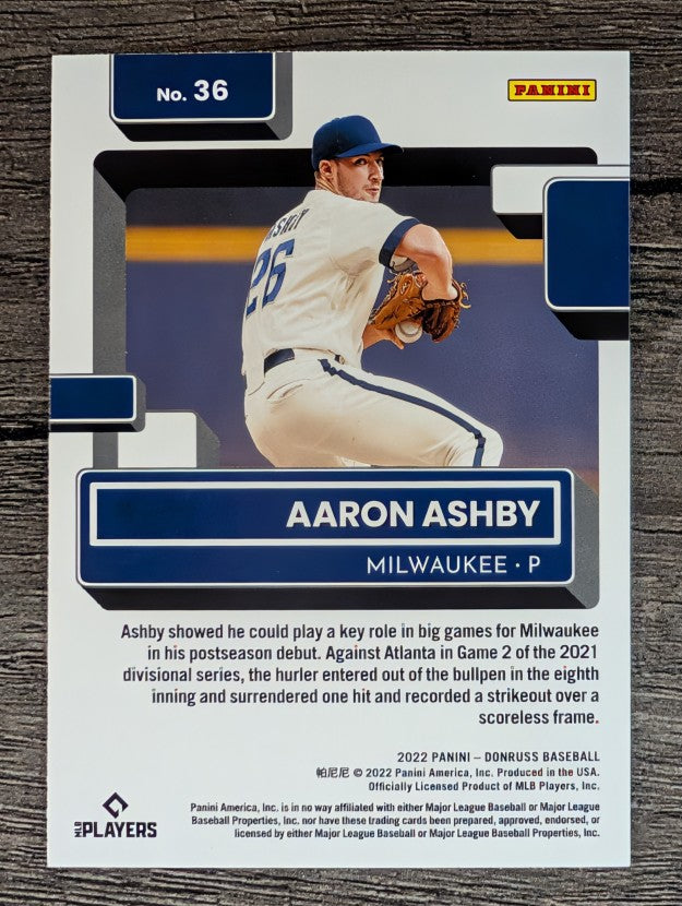 2022 Donruss #36 Aaron Ashby RR RC