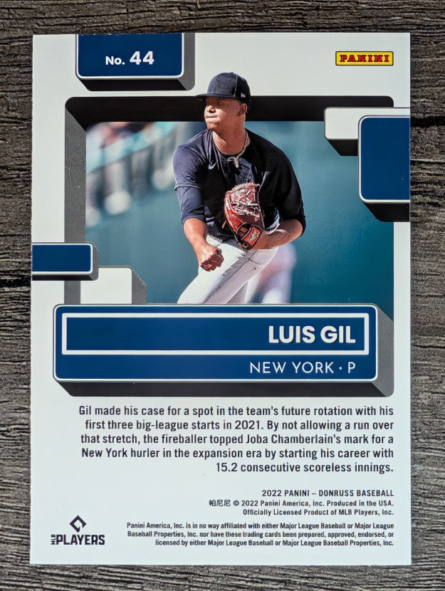 2022 Donruss #44 Luis Gil RR RC