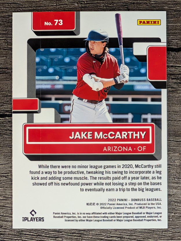 2022 Donruss #73 Jake McCarthy RR RC