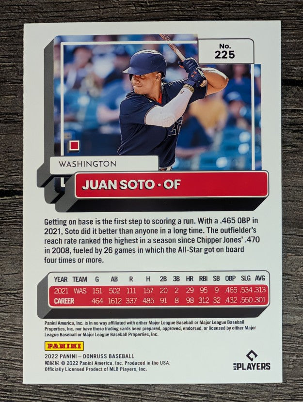 2022 Donruss Variations #225 Juan Soto