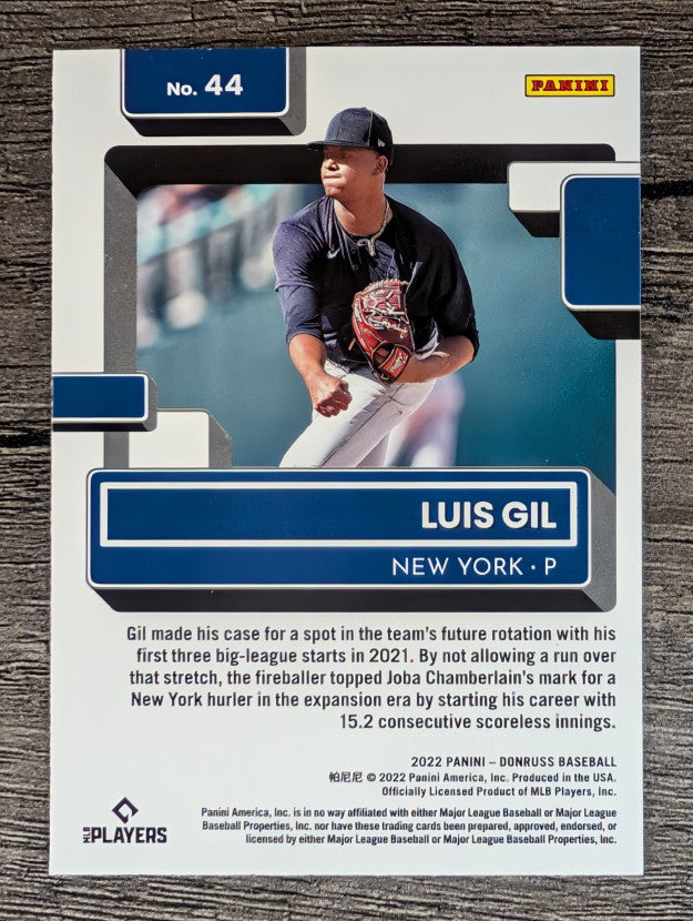 2022 Donruss #44 Luis Gil RR RC