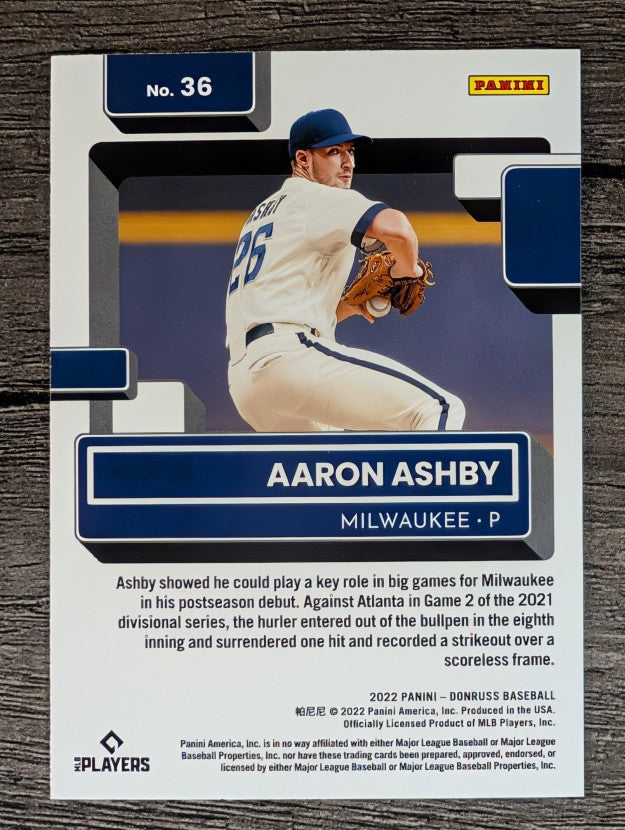 2022 Donruss #36 Aaron Ashby RR RC