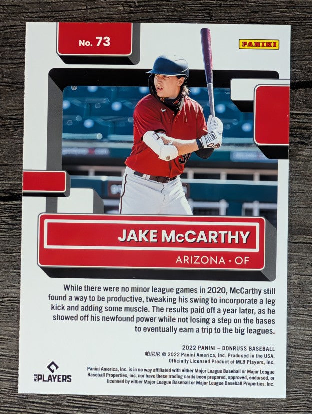 2022 Donruss #73 Jake McCarthy RR RC