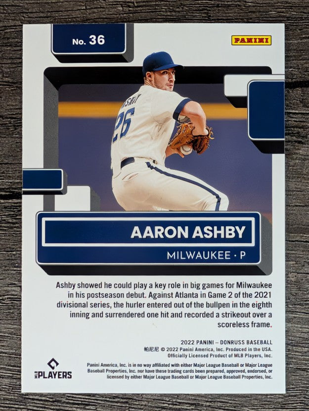 2022 Donruss #36 Aaron Ashby RR RC