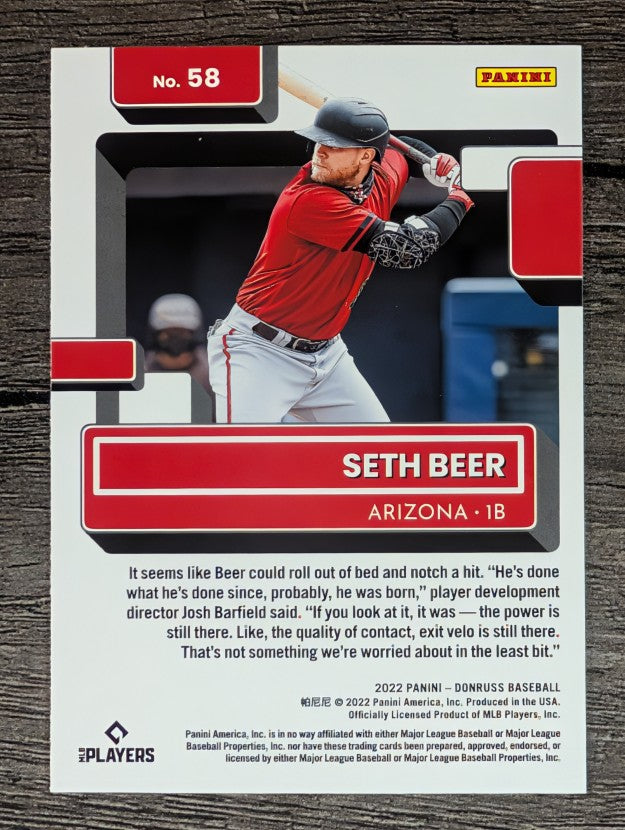2022 Donruss #58 Seth Beer RR RC