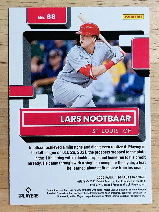 2022 Donruss #68 Lars Nootbaar RR RC