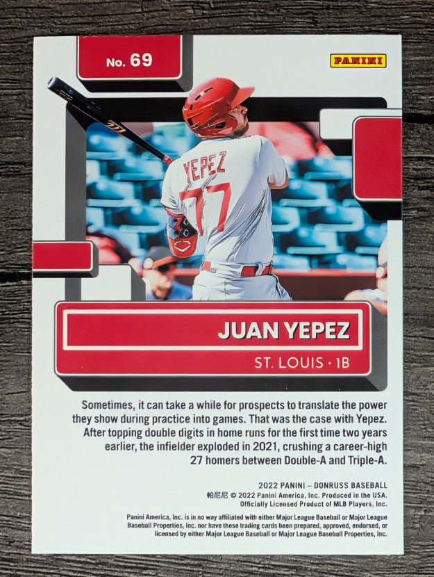 2022 Donruss #69 Juan Yepez RR RC