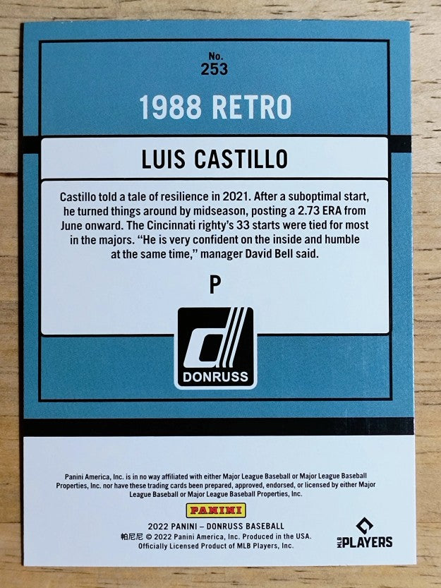 2022 Donruss Holo Blue #253 Luis Castillo RETRO