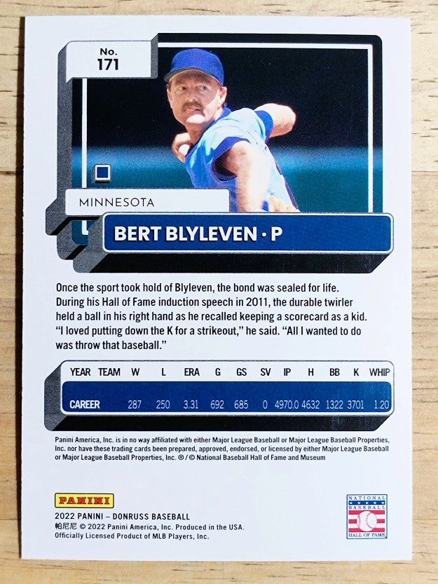 2022 Donruss Holo Blue #171 Bert Blyleven