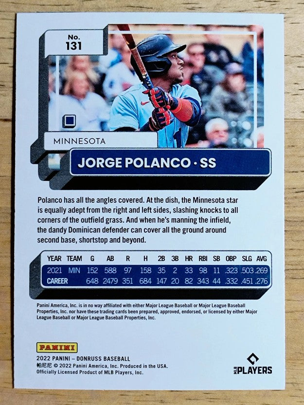 2022 Donruss Holo Blue #131 Jorge Polanco