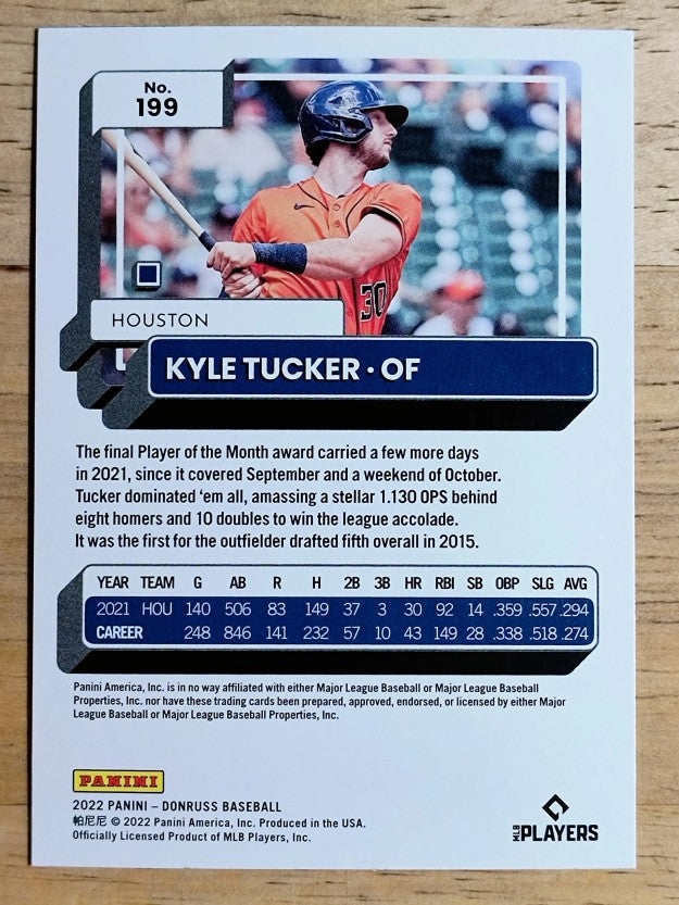2022 Donruss Holo Blue #199 Kyle Tucker