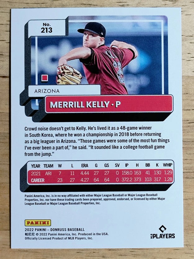 2022 Donruss Holo Blue #213 Merrill Kelly