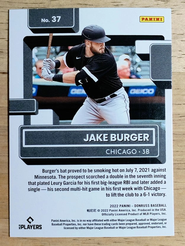 2022 Donruss Holo Blue #37 Jake Burger RR