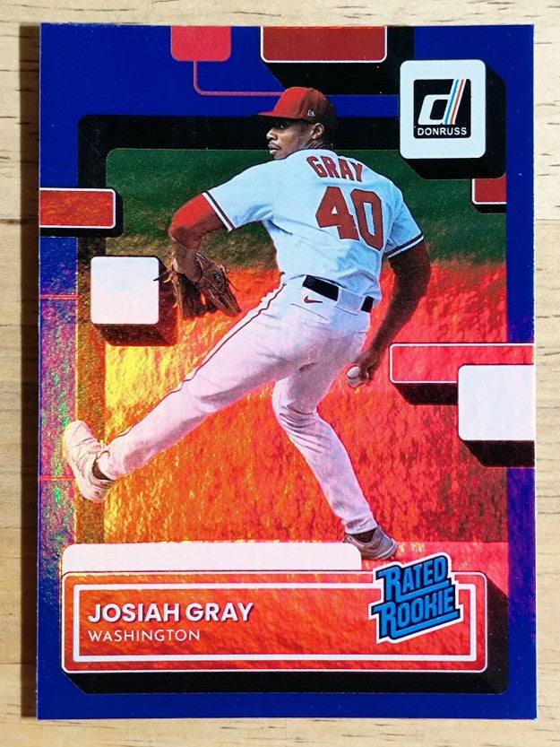 2022 Donruss Holo Blue #42 Josiah Gray RR