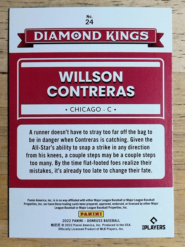 2022 Donruss Holo Blue #24 Willson Contreras DK