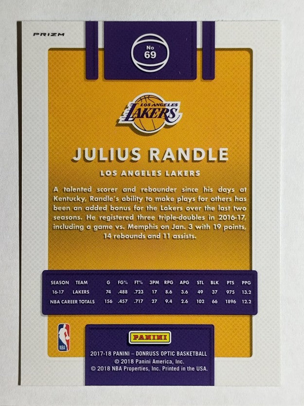 2017-18 Donruss Optic Fast Break Holo #69 Julius Randle