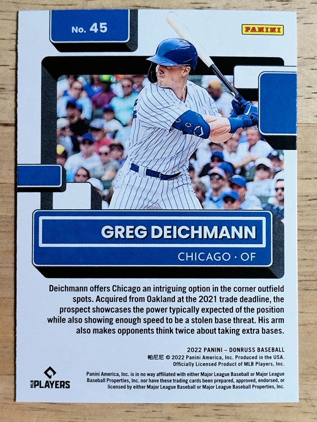 2022 Donruss Holo Blue #45 Greg Deichmann RR
