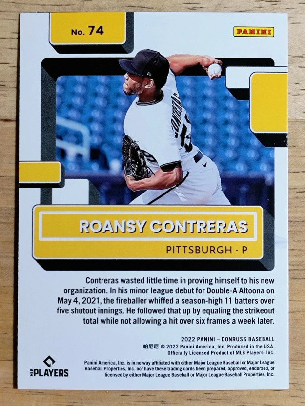 2022 Donruss Holo Blue #74 Roansy Contreras RR