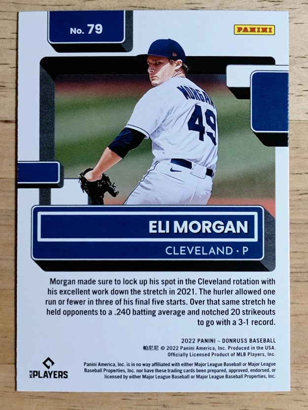 2022 Donruss Holo Blue #79 Eli Morgan RR