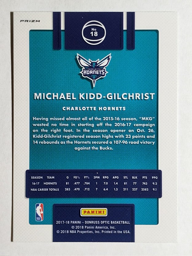 2017-18 Donruss Optic Fast Break Holo #18 Michael Kidd-Gilchrist
