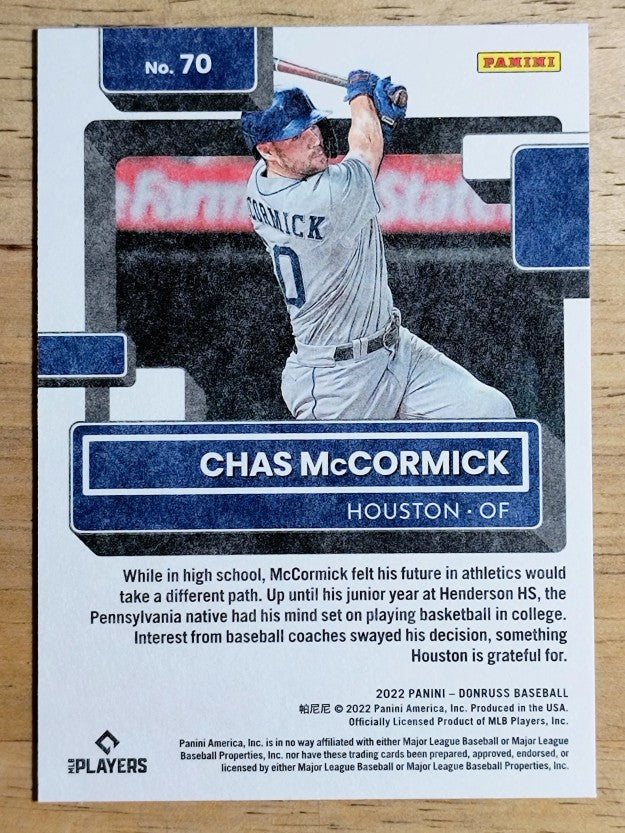 2022 Donruss Independence Day #70 Chas McCormick RR