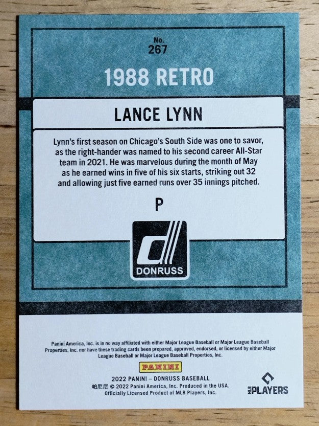 2022 Donruss Independence Day #267 Lance Lynn RETRO
