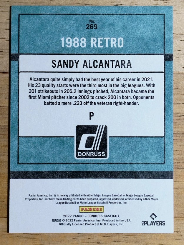 2022 Donruss Independence Day #269 Sandy Alcantara RETRO