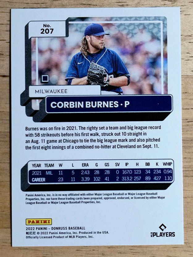 2022 Donruss Liberty #207 Corbin Burnes