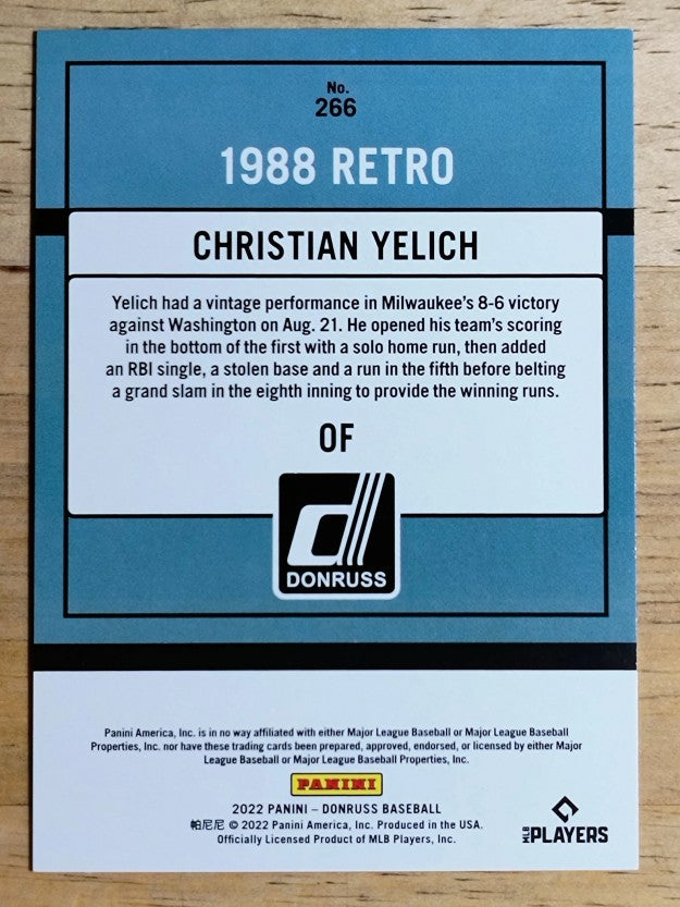 2022 Donruss Presidential Collection #266 Christian Yelich