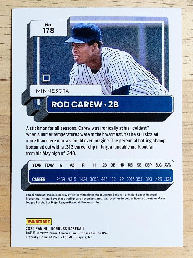 2022 Donruss Red #178 Rod Carew