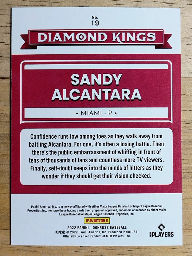 2022 Donruss Red #19 Sandy Alcantara DK