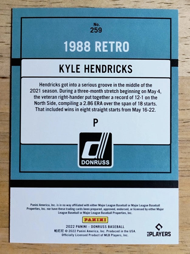 2022 Donruss Red #259 Kyle Hendricks